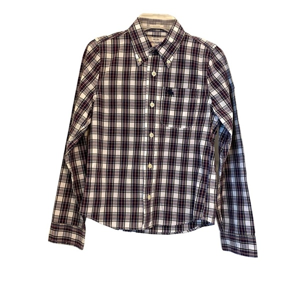 Abercrombie Kids Shirt Boy's Plaid Muscle Long Sleeve Button Cotton Small‎ - Picture 3 of 13